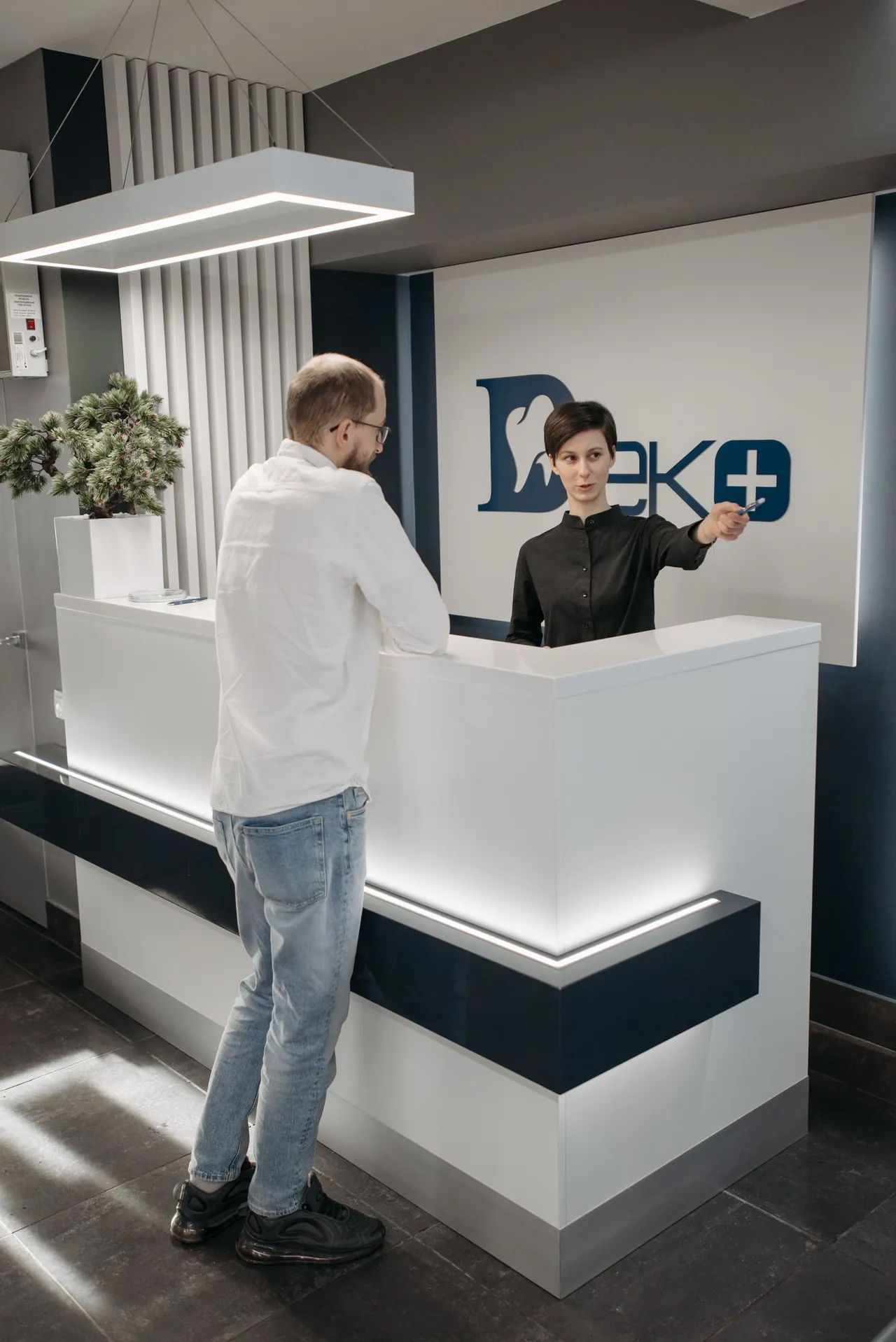 A welcoming campsite reception desk